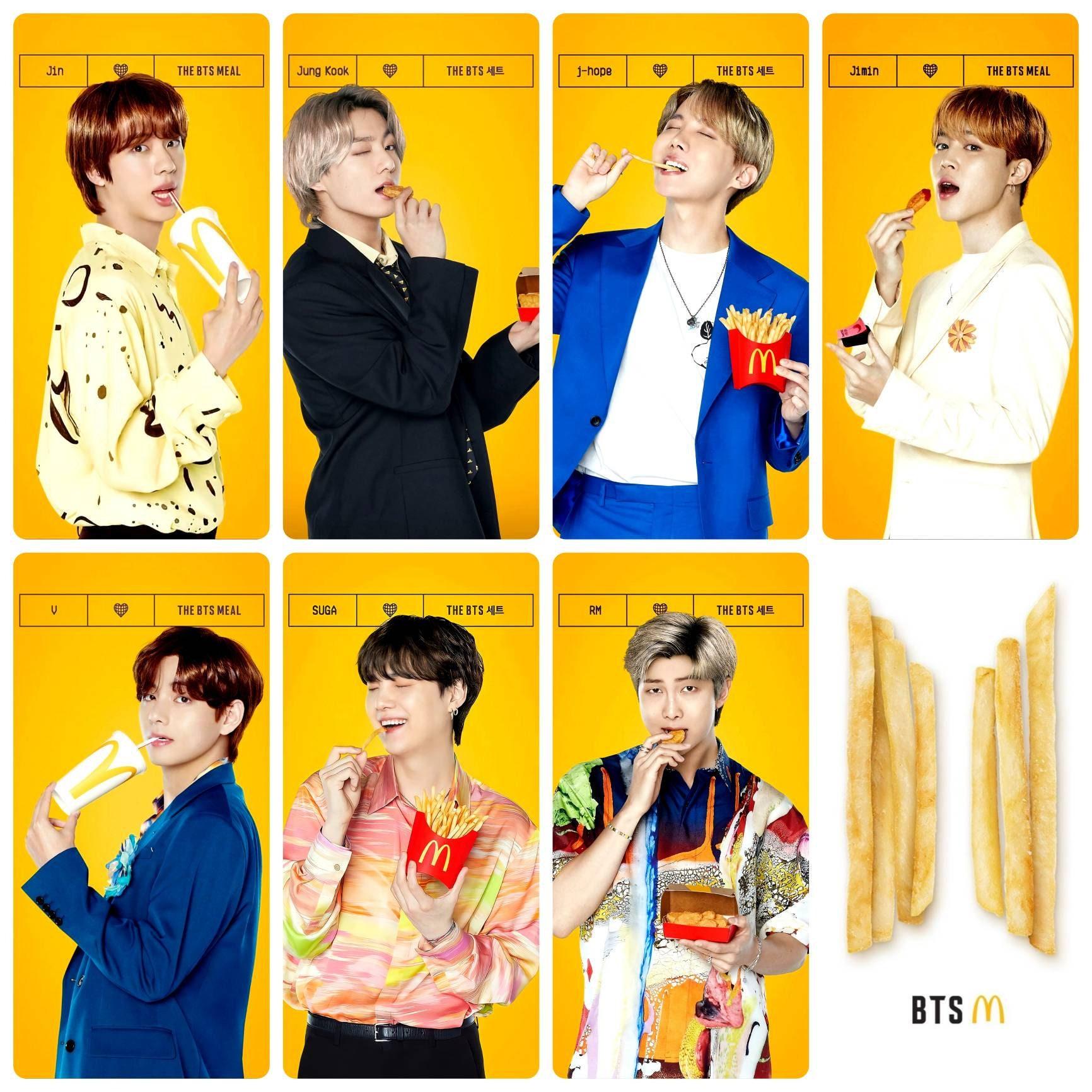 BTS x McDonalds photocards
