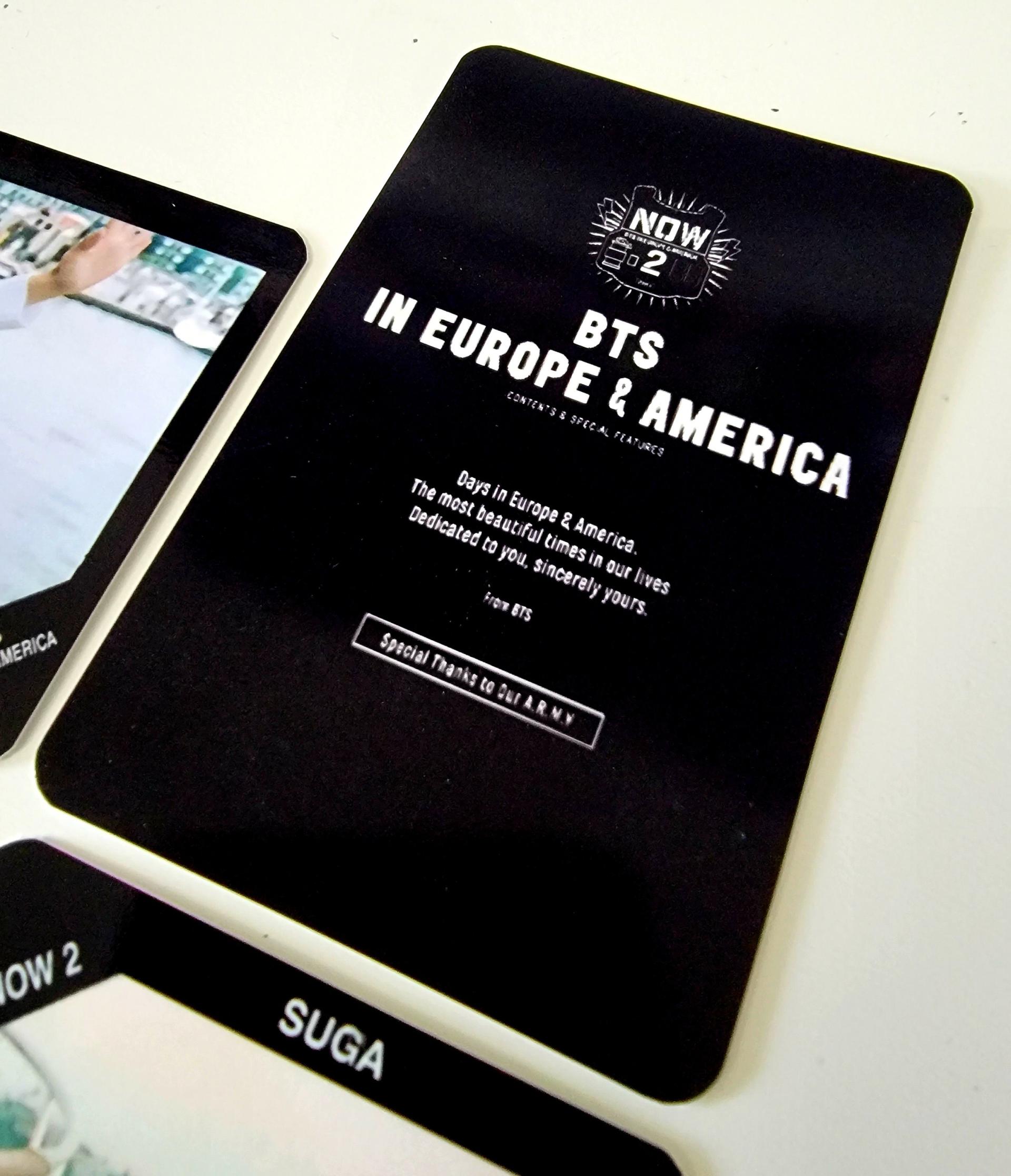 BTS NOW 2 Europe & America Photocards