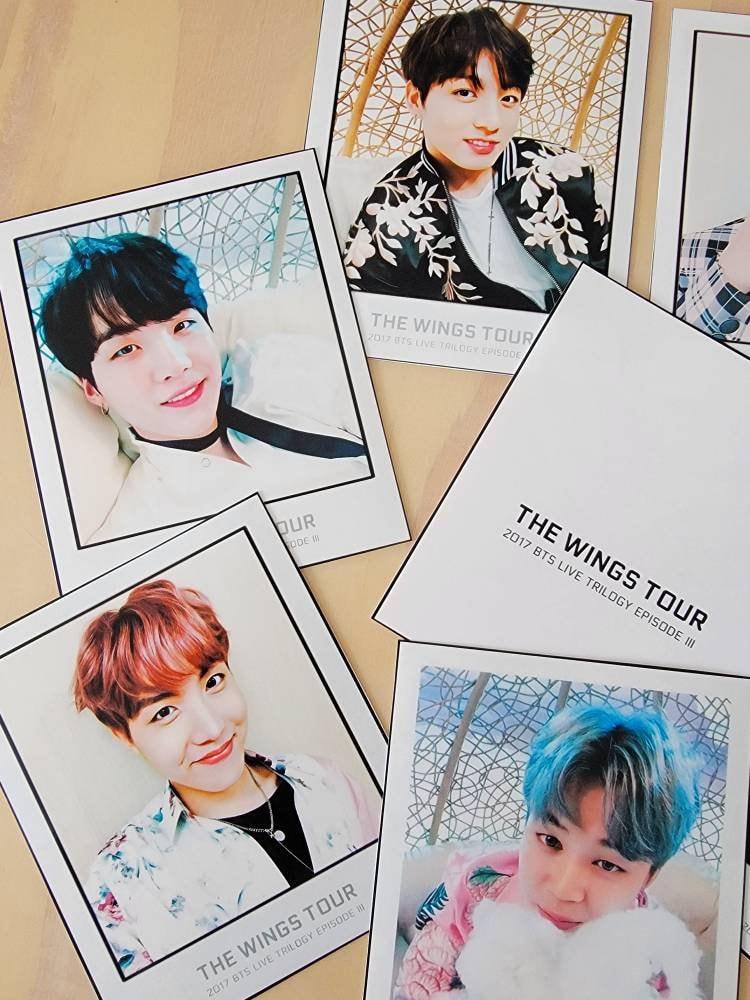 BTS - Wings Tour polaroid style Photocards