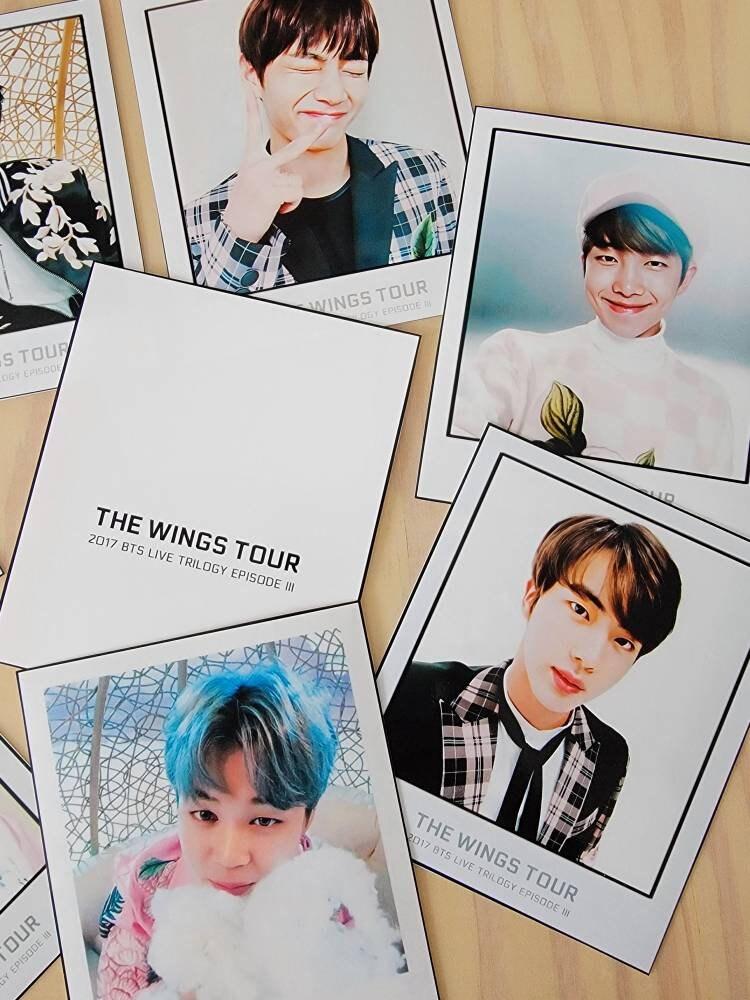 BTS - Wings Tour polaroid style Photocards