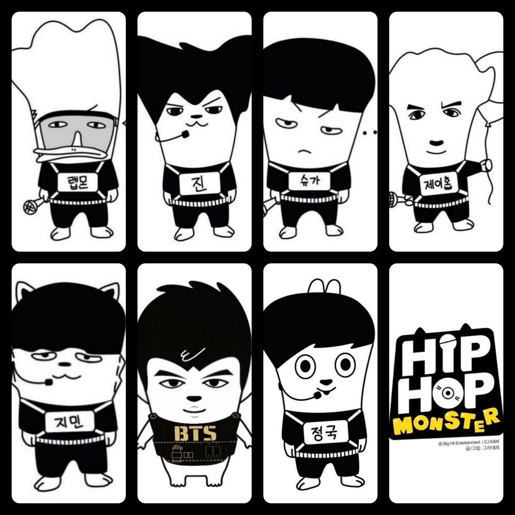 BTS - Hip Hop Monster Photocards