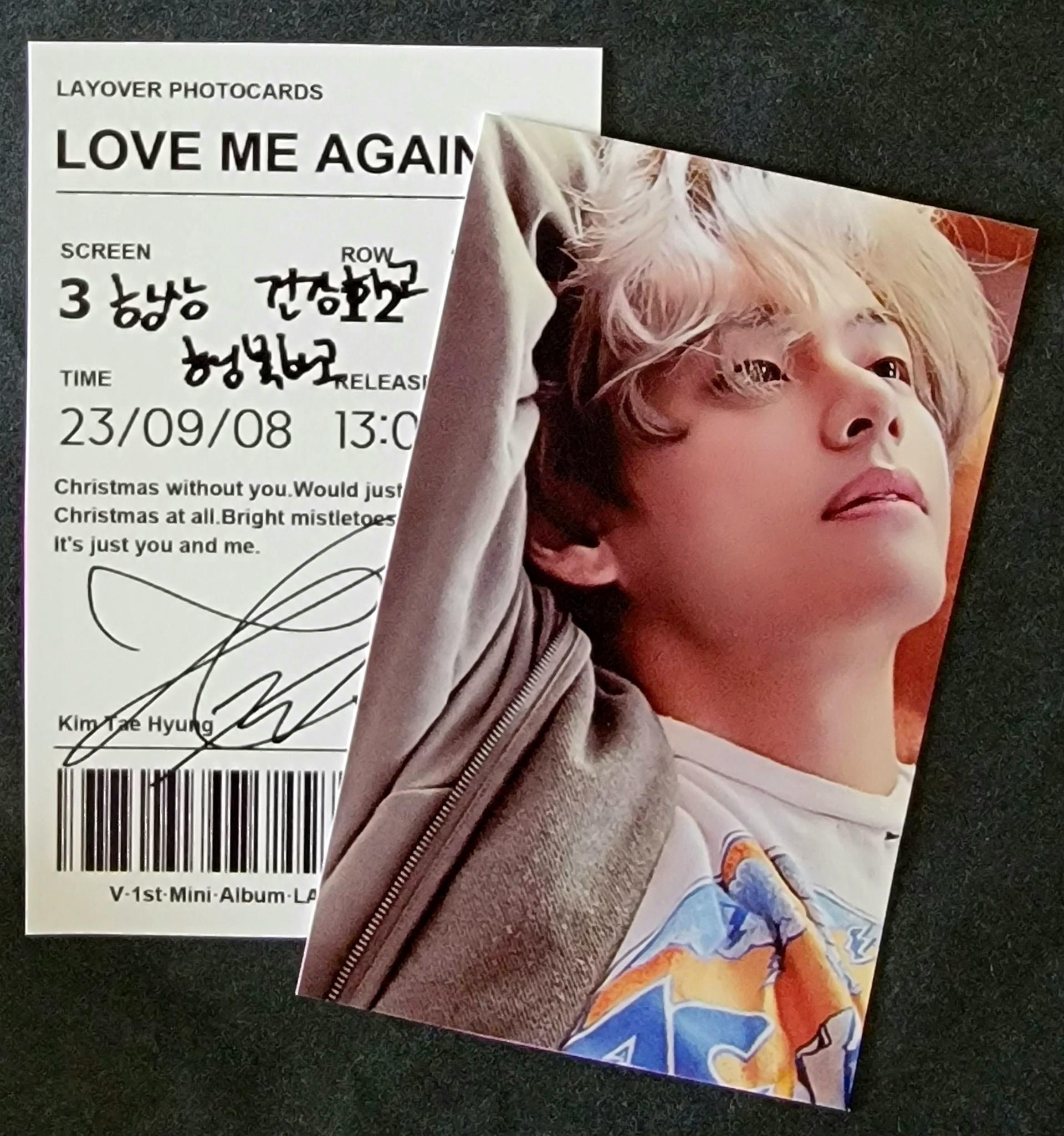 V - Layover : Purple Photocard Set