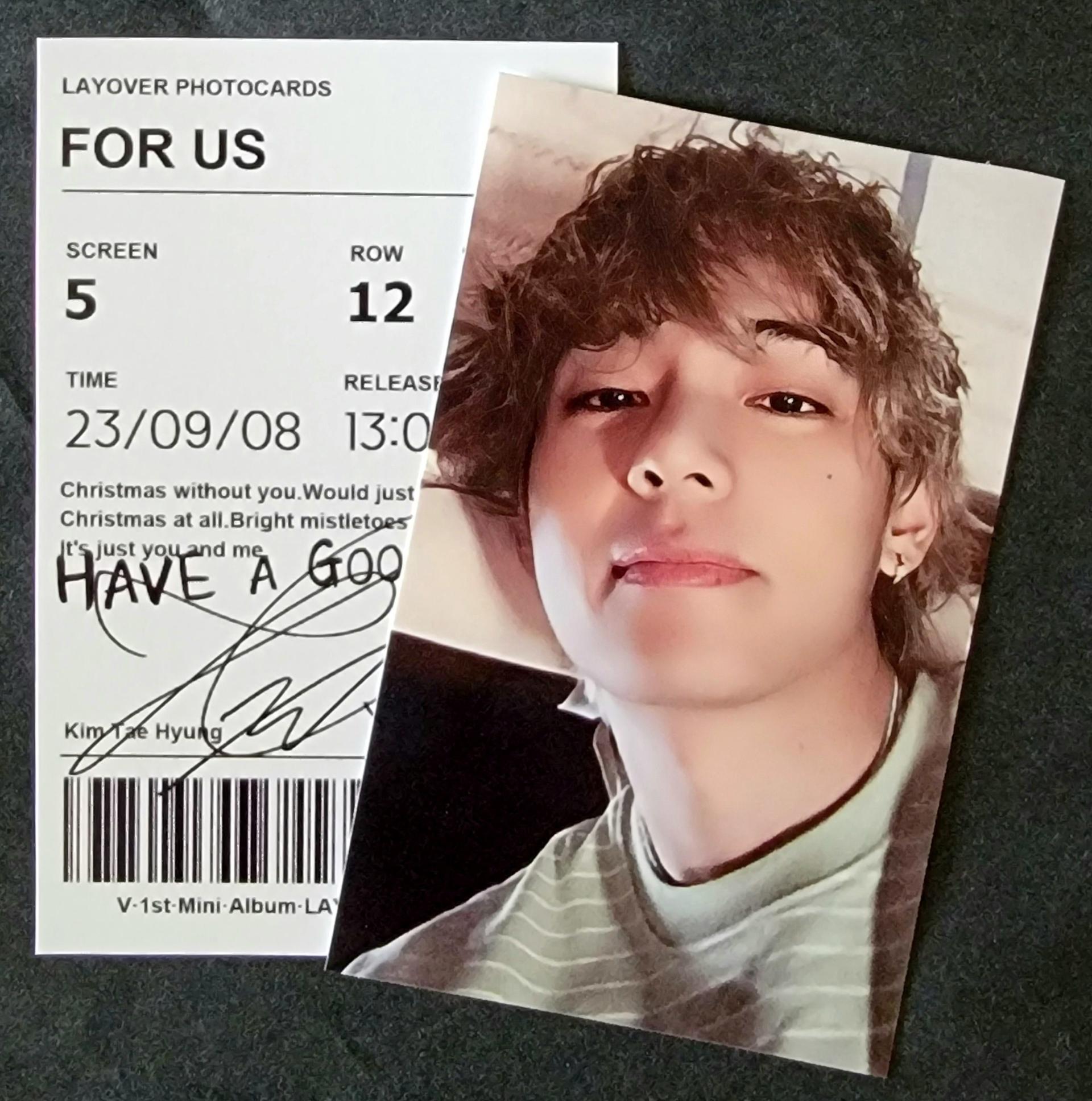V - Layover : Purple Photocard Set