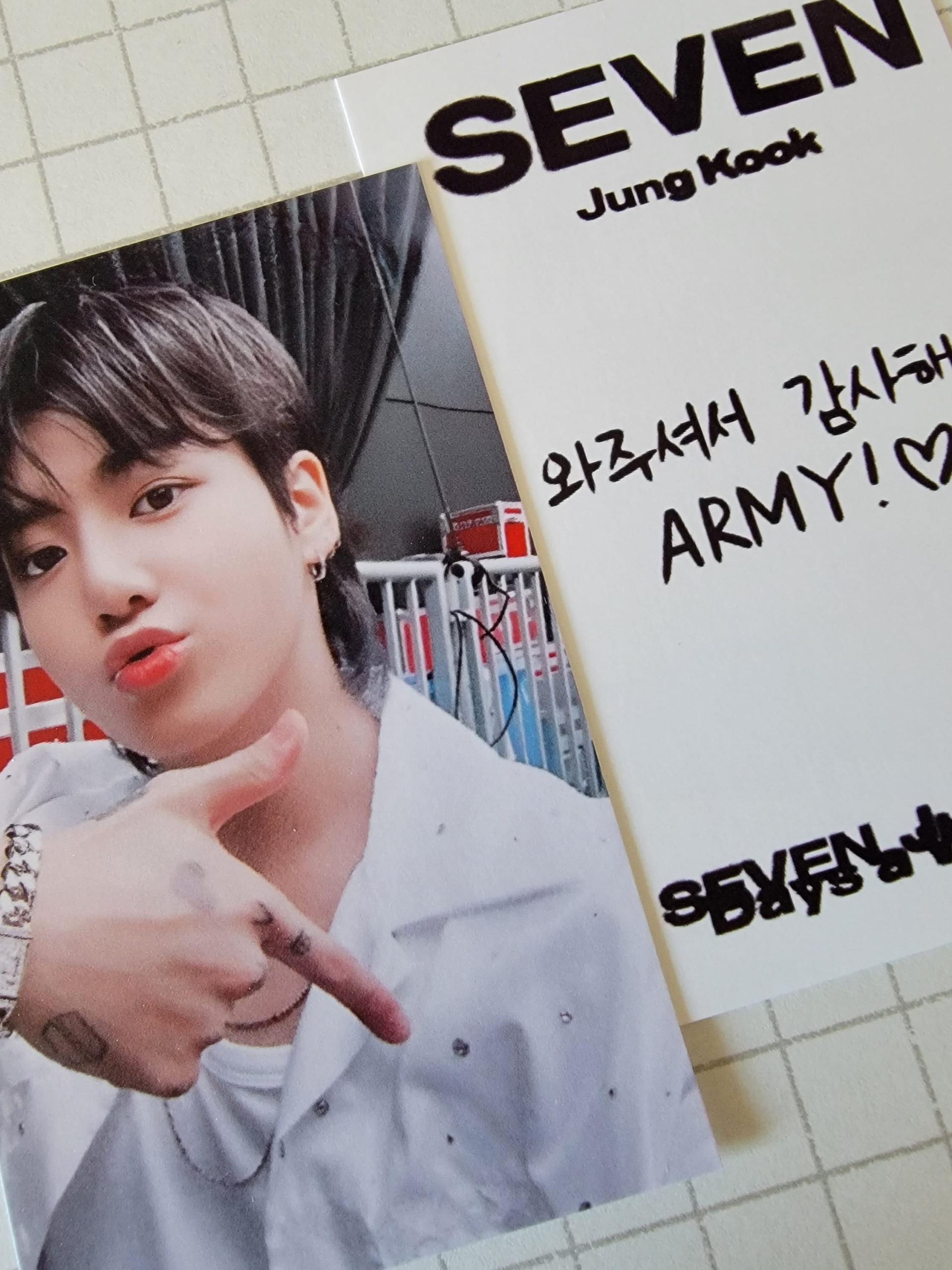 Jungkook - Seven : Inkigayo Broadcast Photocard | Stay DeLulu!