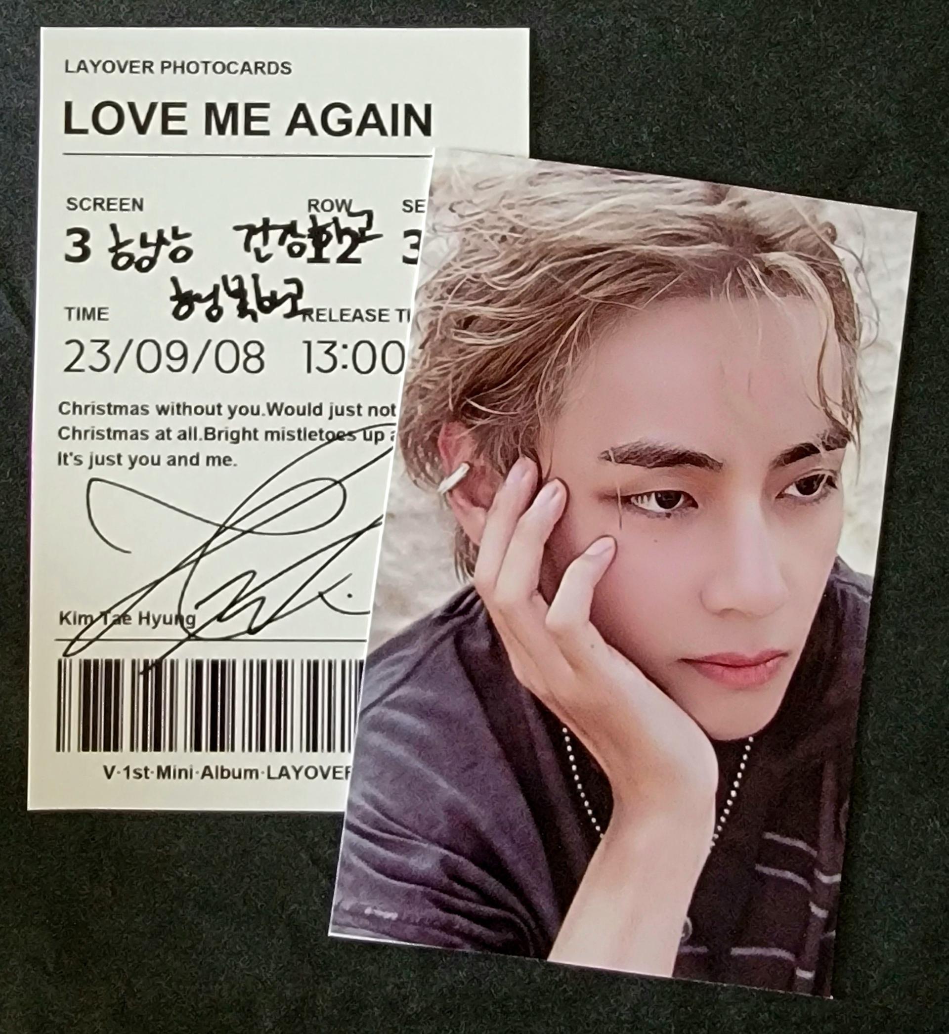 V - Layover : Blue Photocard Set
