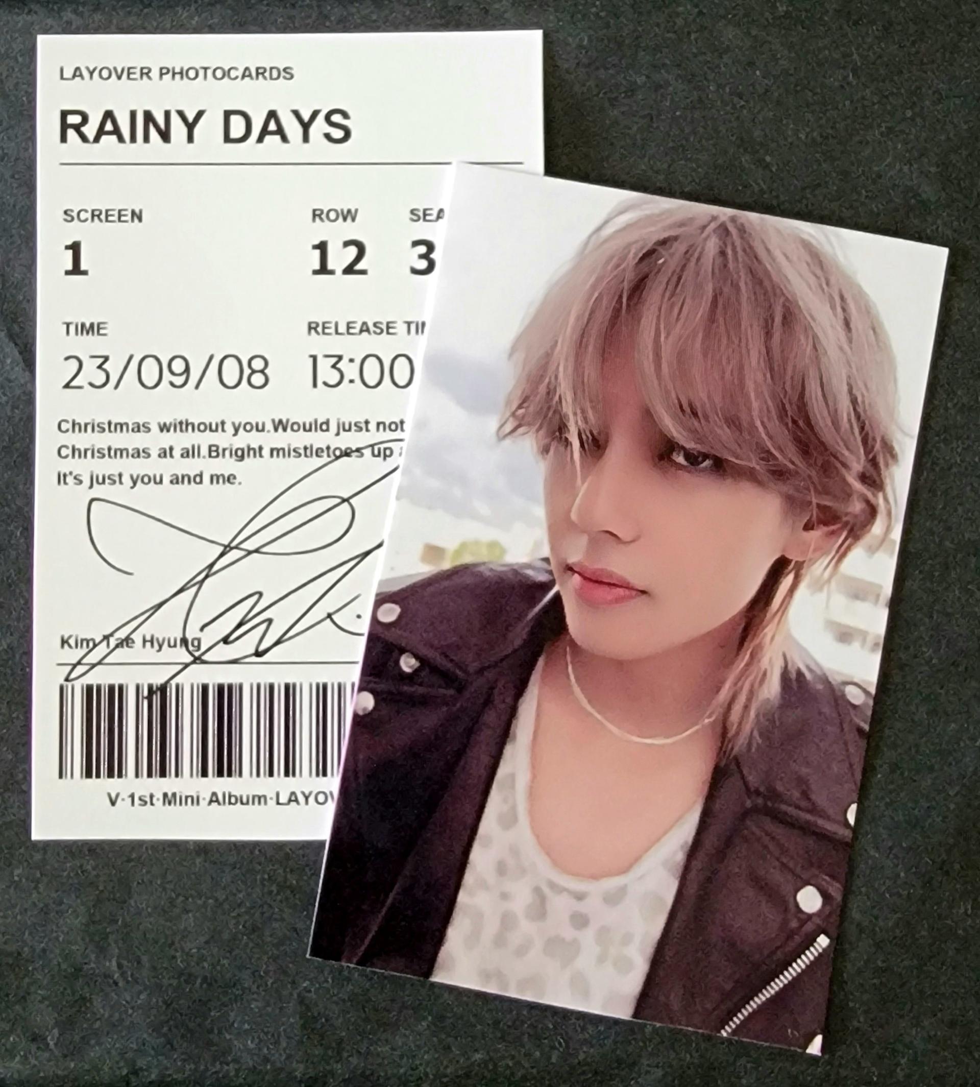 V - Layover : Blue Photocard Set