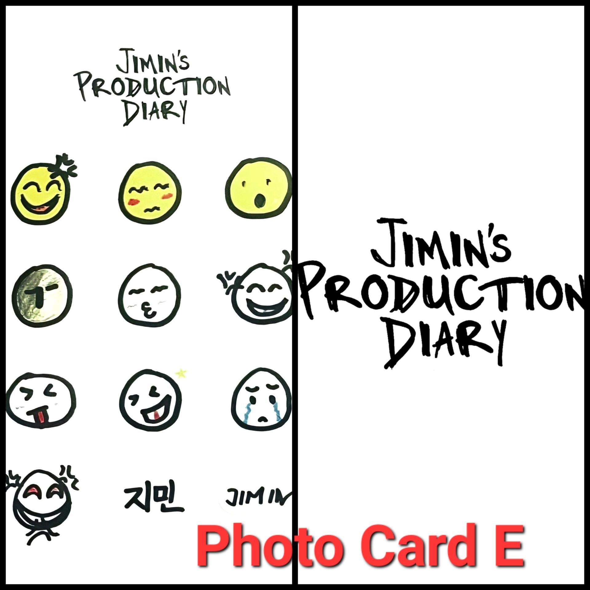 Jimin's Production Diary Photo Cards