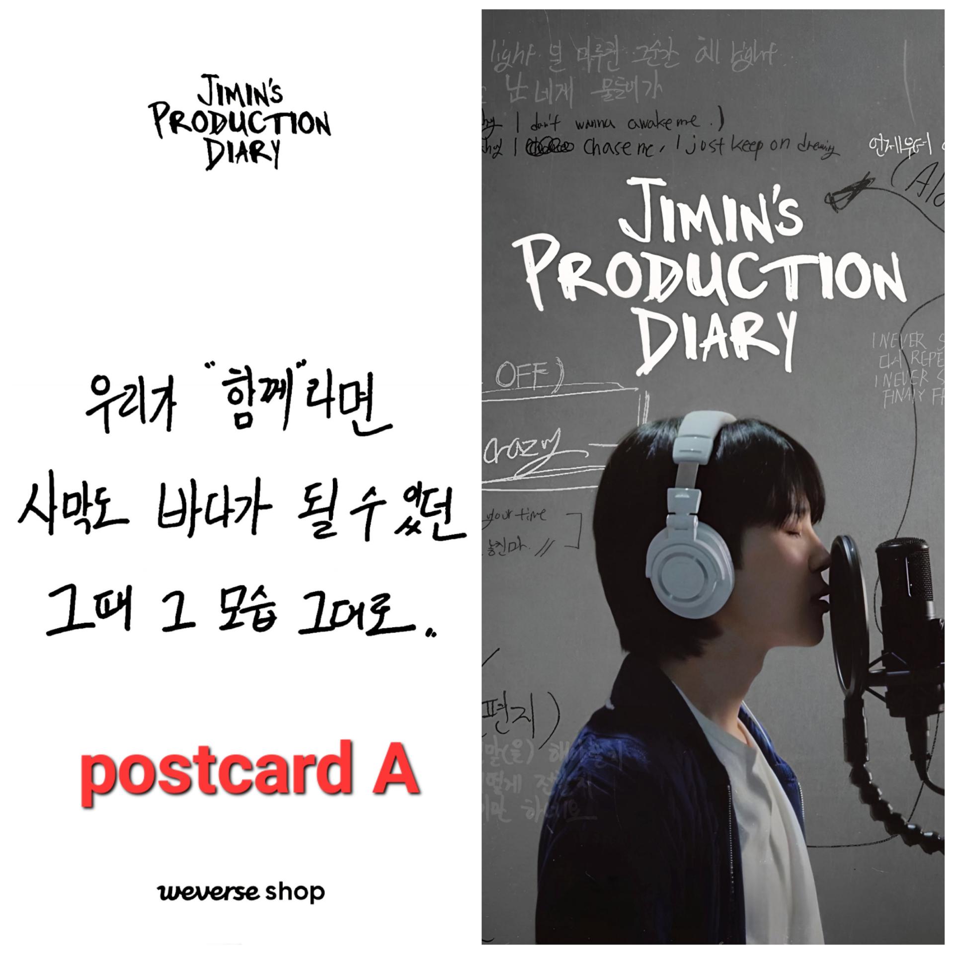 Jimin's Production Diary Photo Cards
