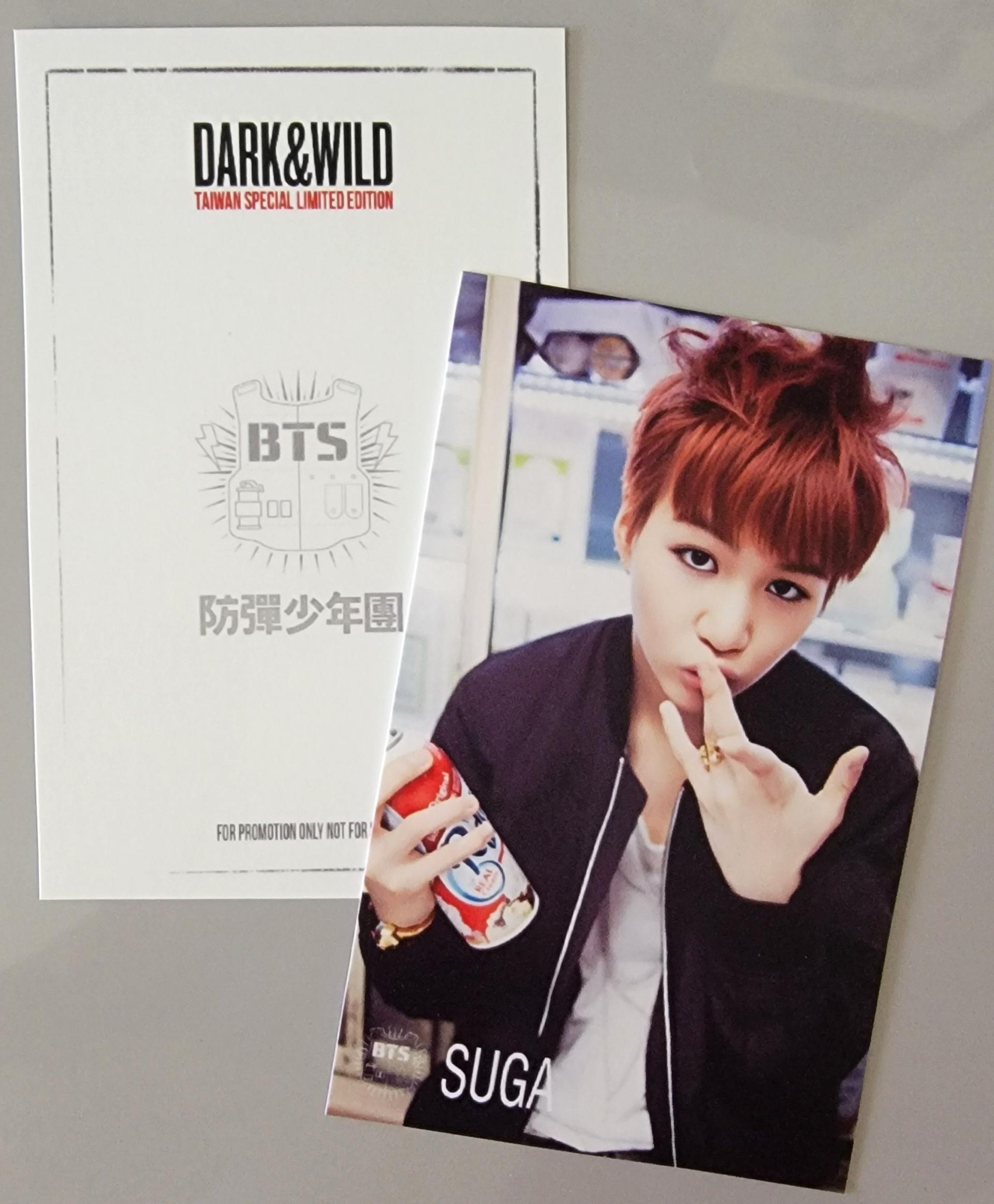 BTS - Dark & Wild Taiwan Special Edition Photo cards *Extremely Rare* Set A