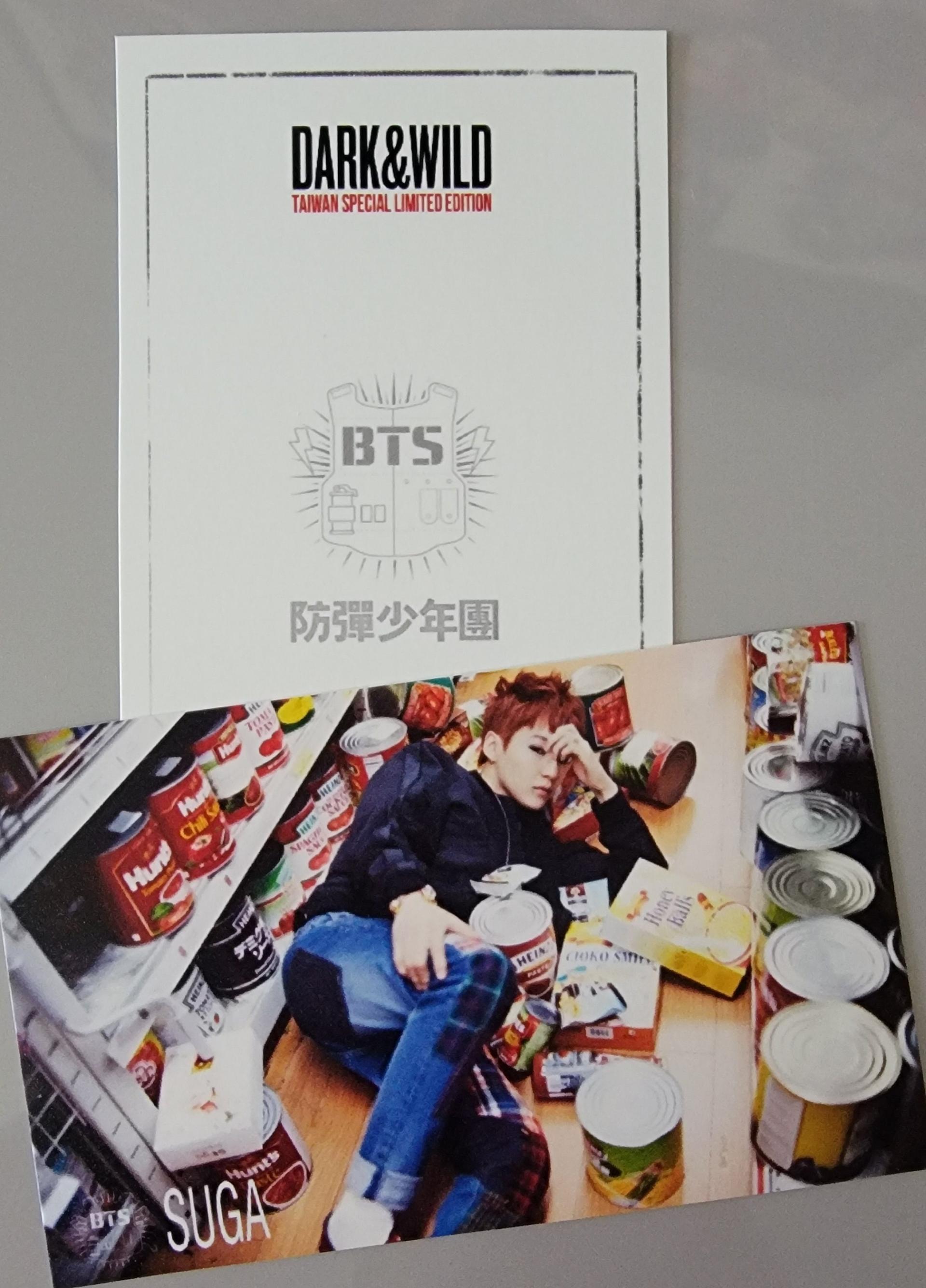 BTS - Dark & Wild Taiwan Special Edition Photo cards *Extremely