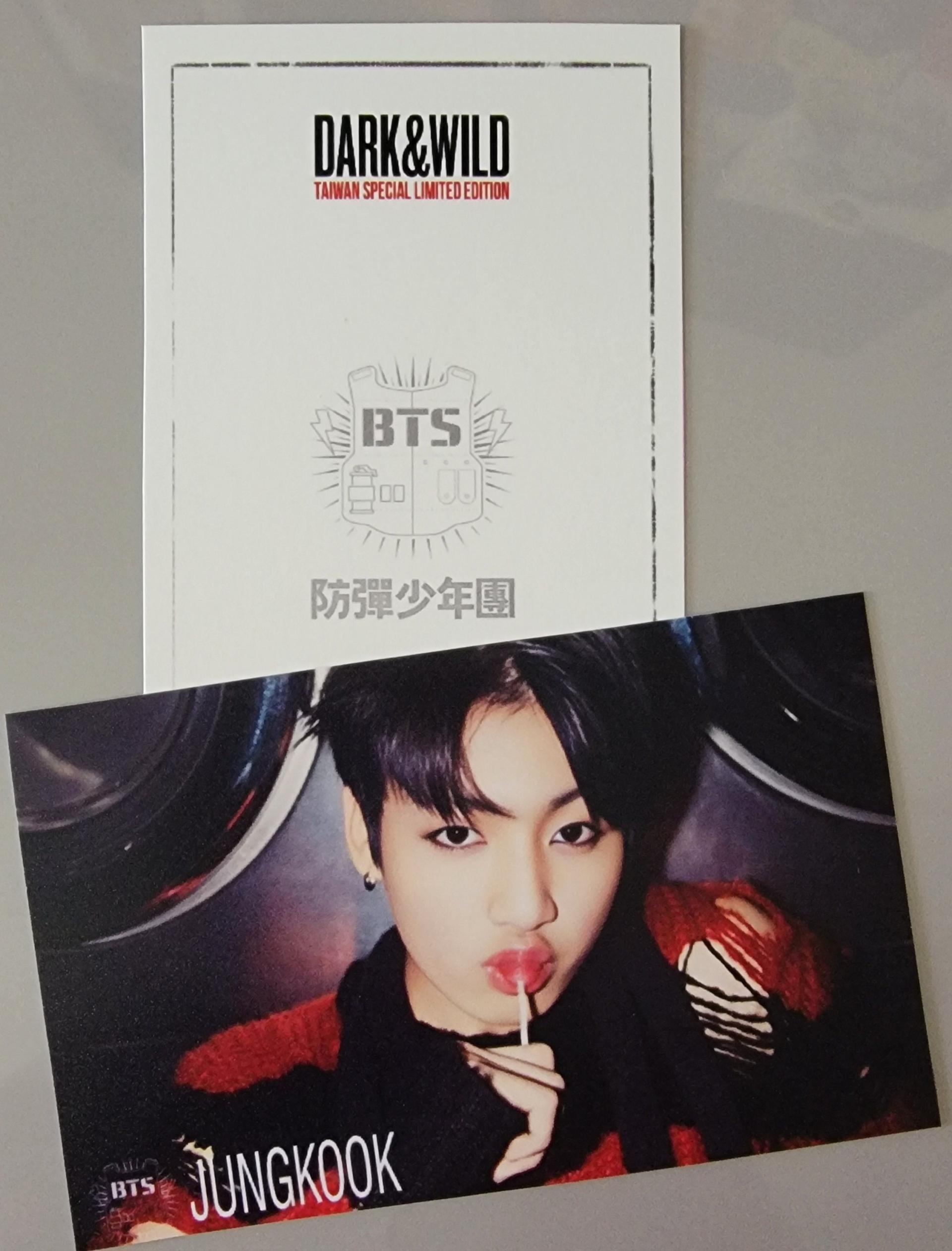 BTS - Dark & Wild Taiwan Special Edition Photo cards *Extremely Rare* Set B