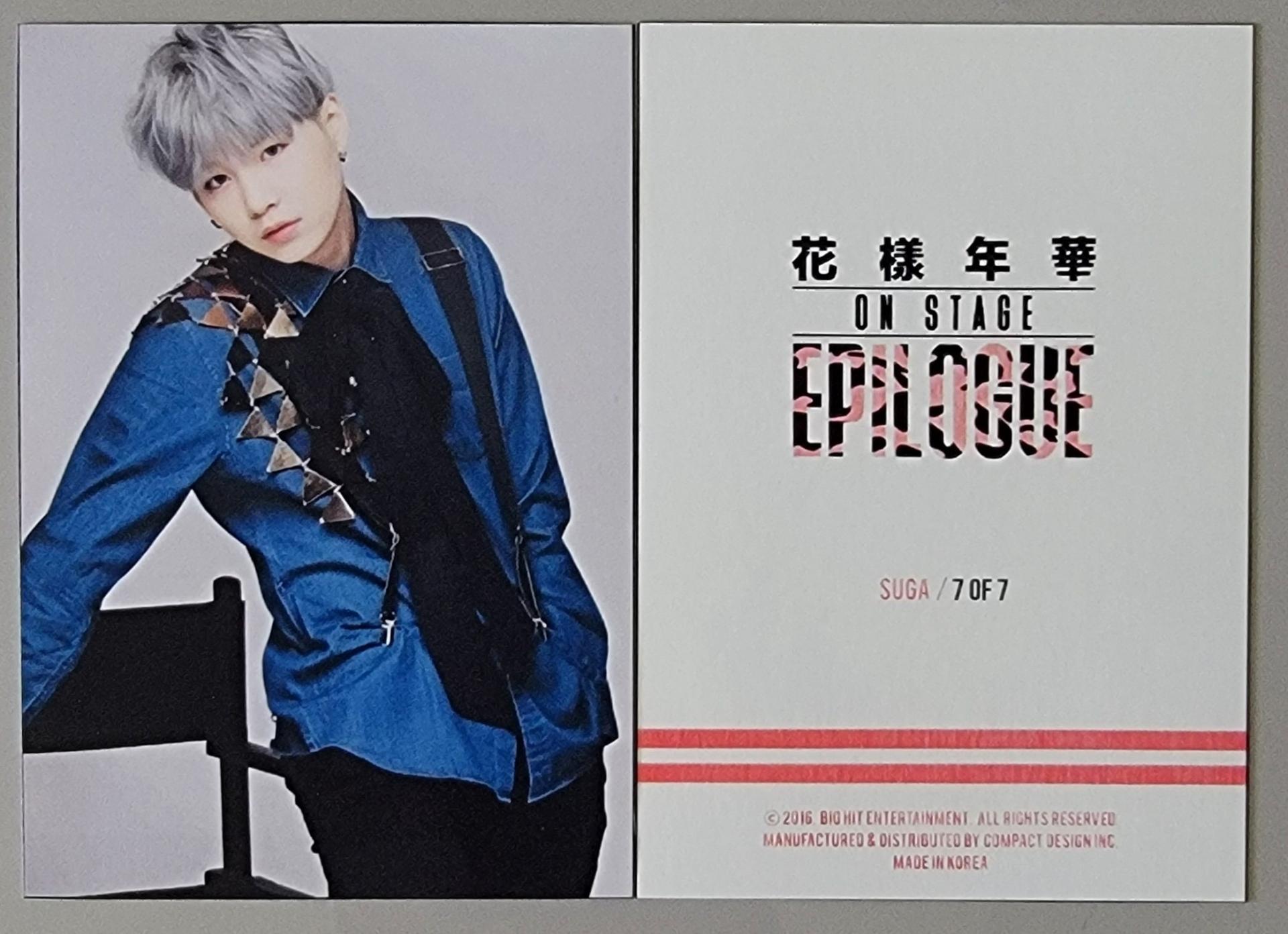 Yoongi - HYYH On Stage Epilogue Concert Mini Photo Cards