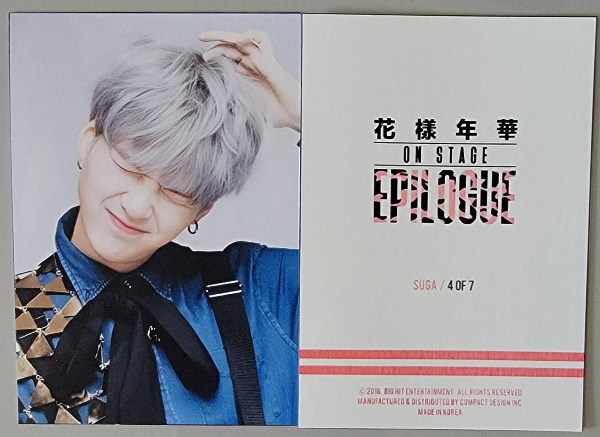 Yoongi - HYYH On Stage Epilogue Concert Mini Photo Cards