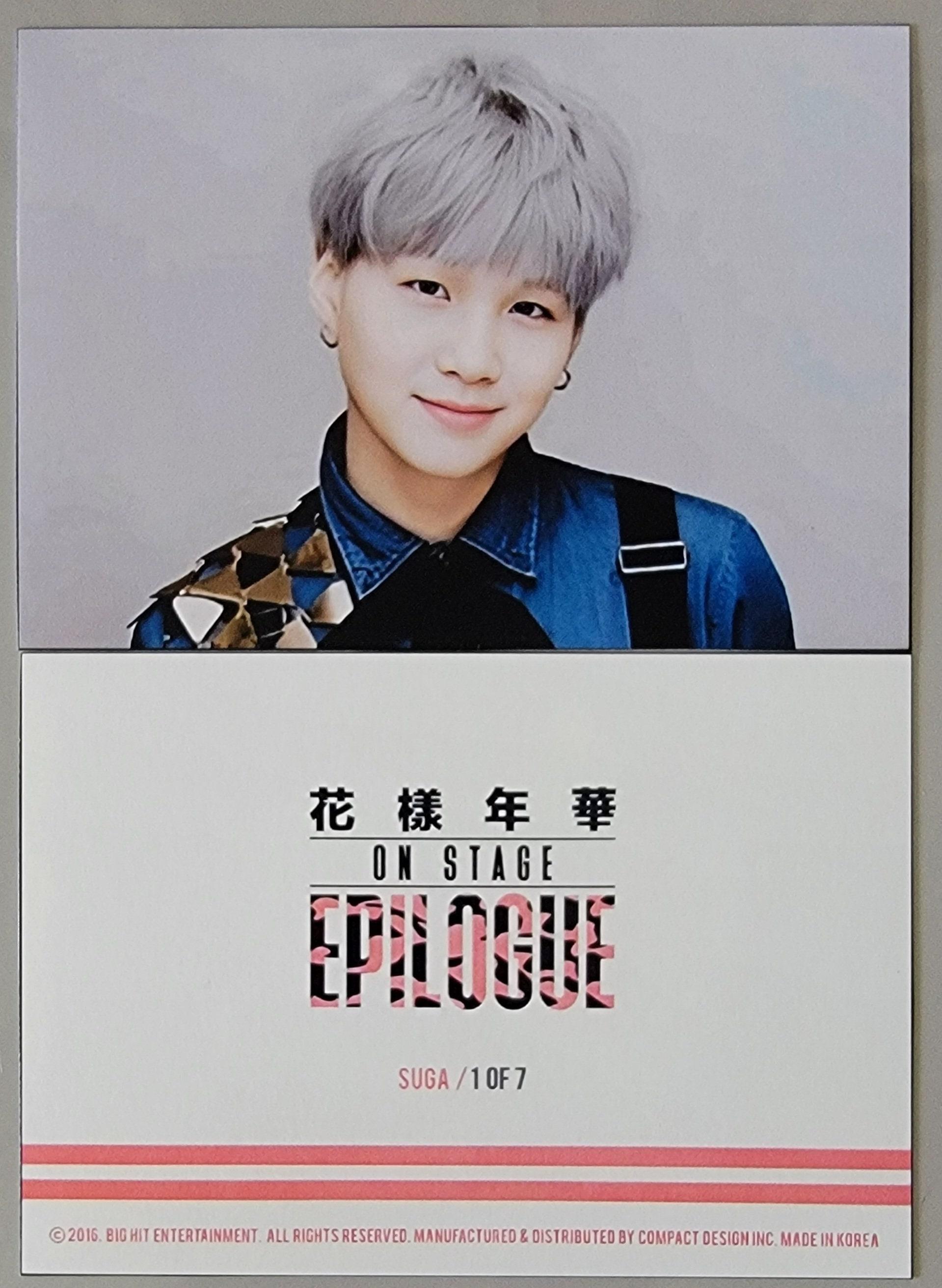 Yoongi - HYYH On Stage Epilogue Concert Mini Photo Cards | Stay