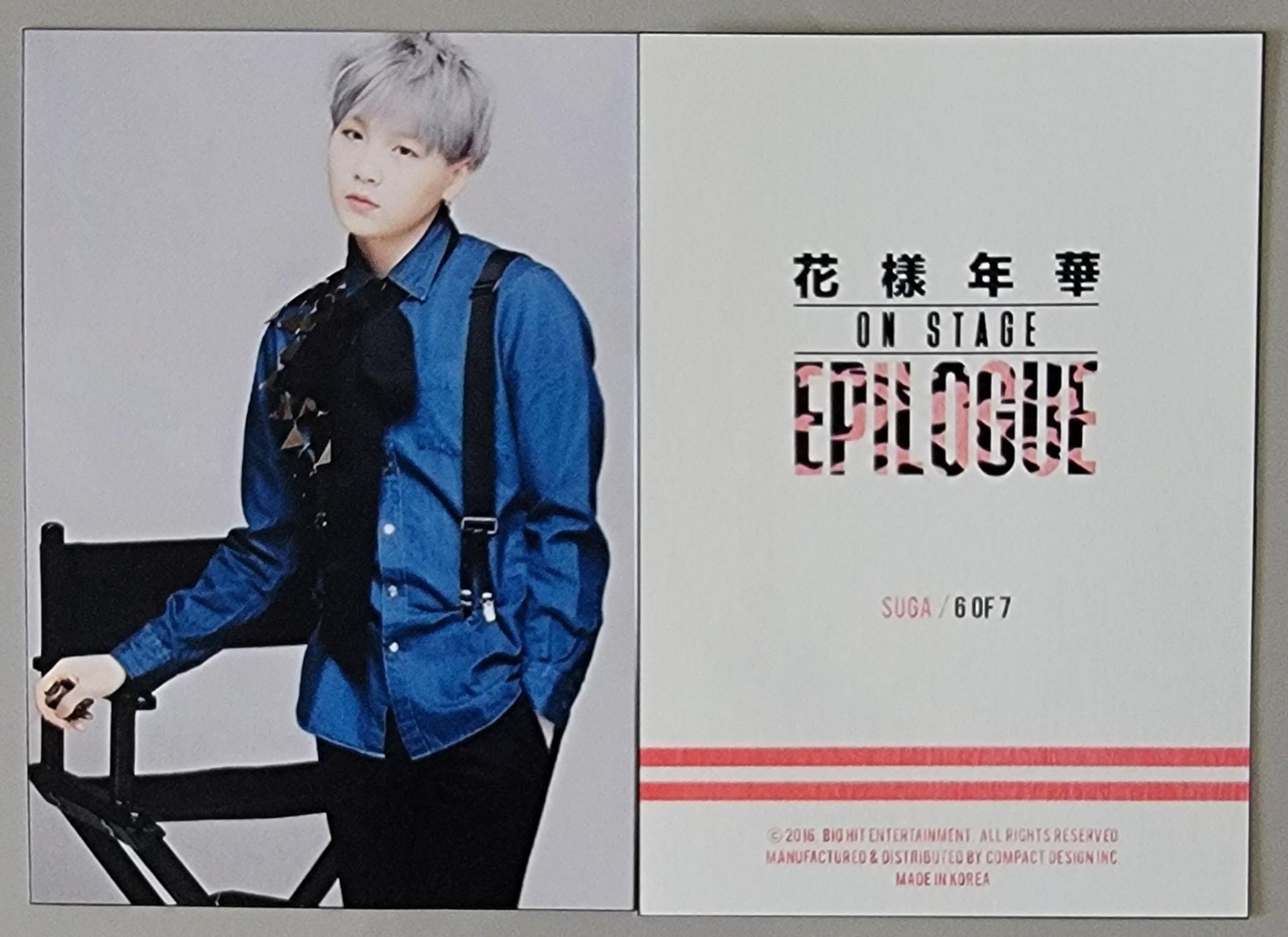 Yoongi - HYYH On Stage Epilogue Concert Mini Photo Cards | Stay