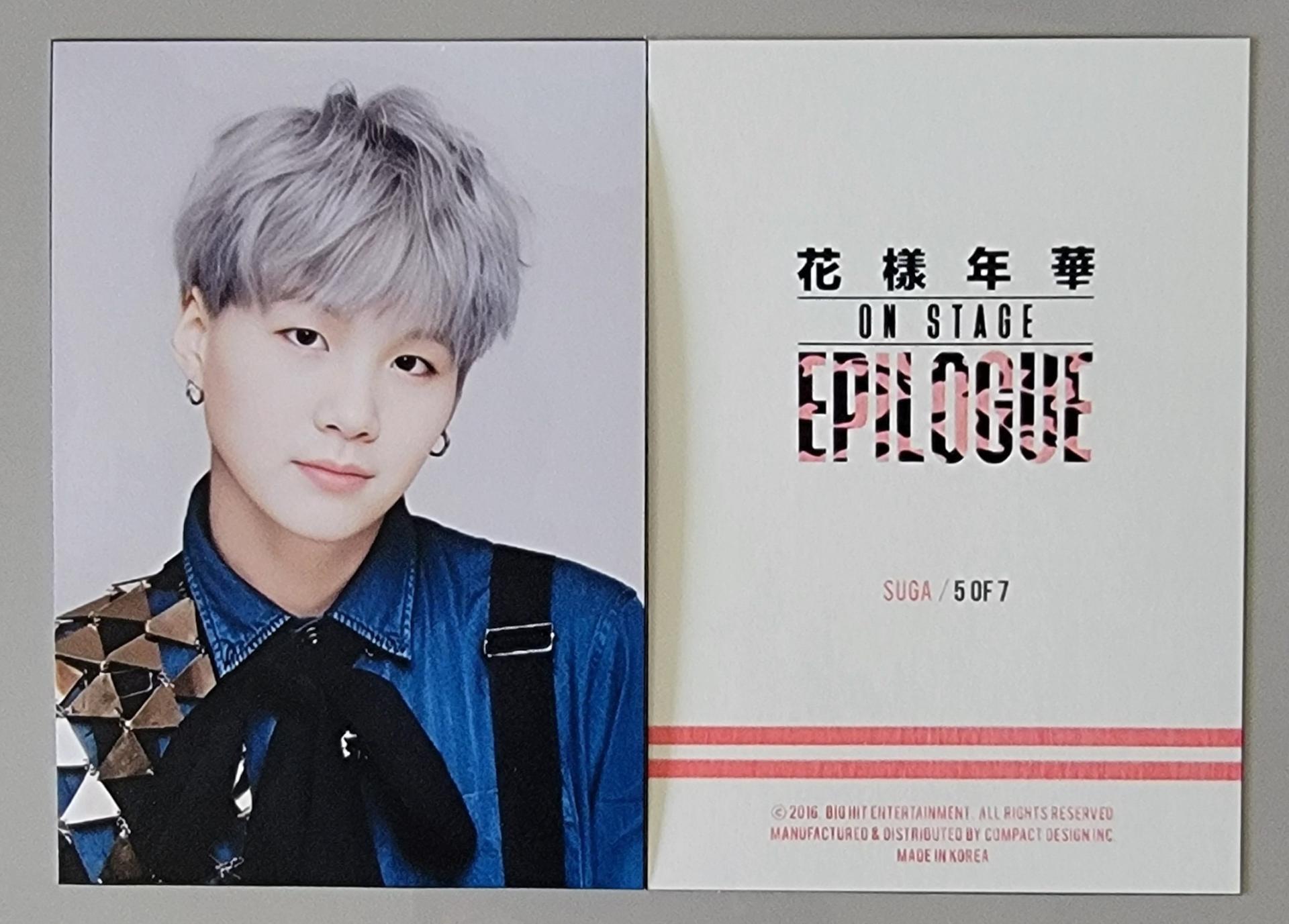 Yoongi - HYYH On Stage Epilogue Concert Mini Photo Cards