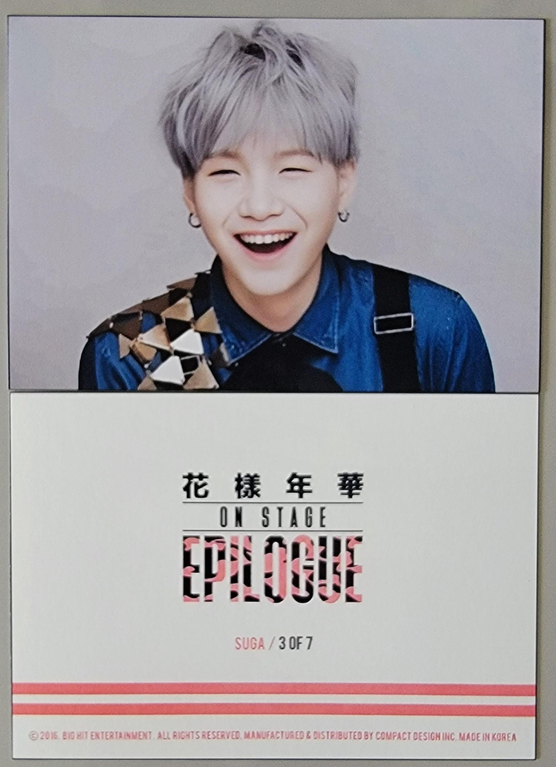 Yoongi - HYYH On Stage Epilogue Concert Mini Photo Cards