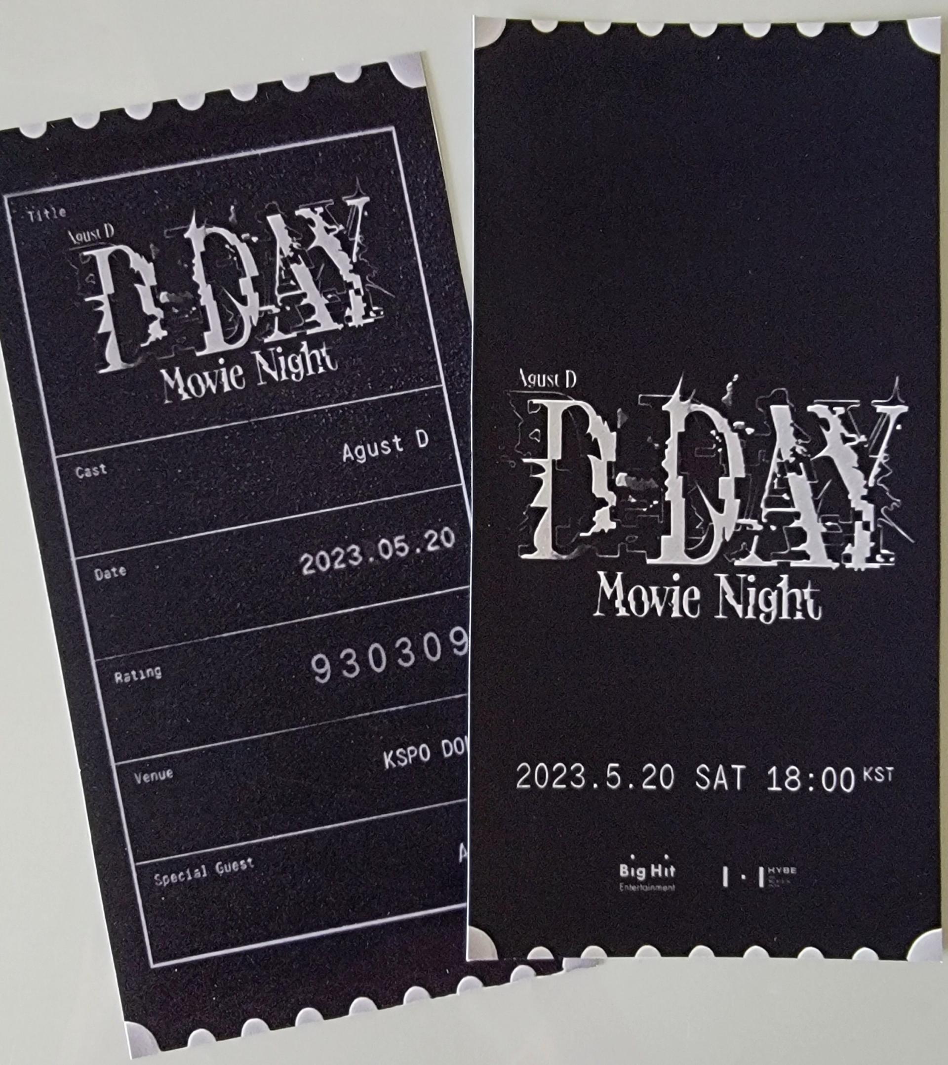 Yoongi - DDay Movie Photo Cards