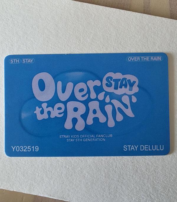 STRAY KIDS : Over the Rain 5th Stay Fan Kit Membership Cards