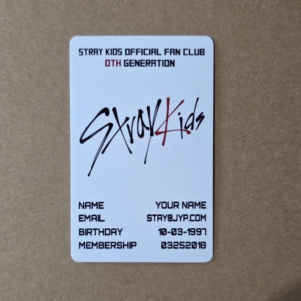 STRAY KIDS : 0th Generation Fan Club Membership Cards