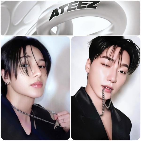 Ateez : Golden Hour 2 Hello82 Chain Ver Photocards San Wooyoung