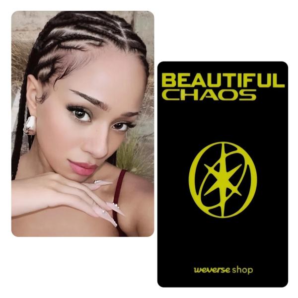 Katseye : Beautiful Chaos - Manon WV Fancall Photocards
