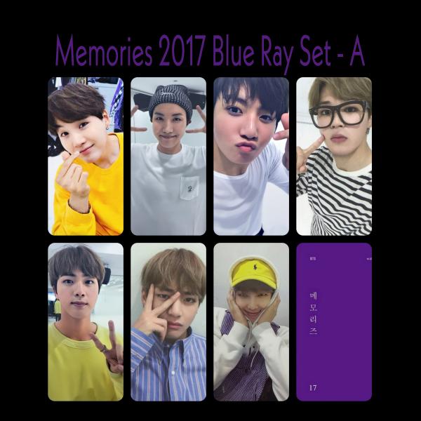 BTS Memories 2017 Blue Ray Cards