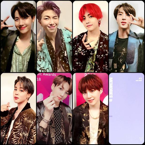 BTS Memories 2018 Blue Ray Photocards