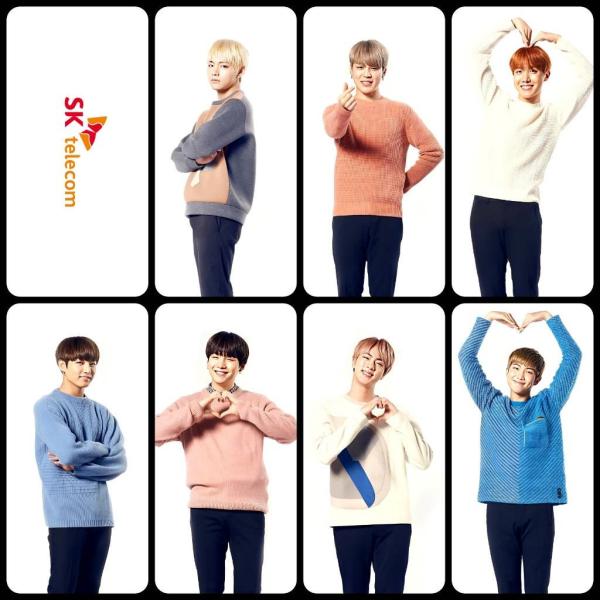 BTS South Korea Telecom Photocards