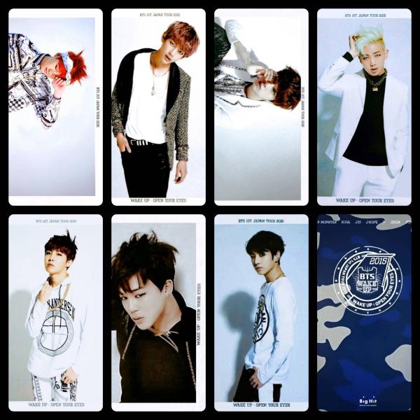 BTS Wake Up - Open Your Eyes photocards