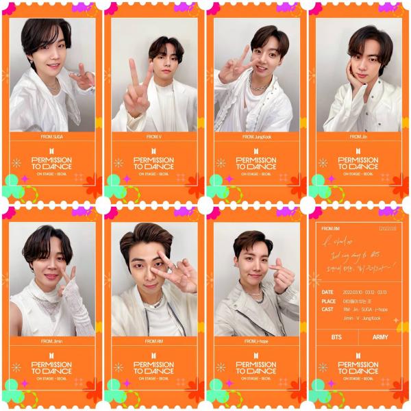 BTS Permission To Dance  Seoul Photo Tickets