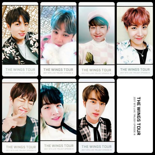 BTS - Wings Tour polaroid style Photocards