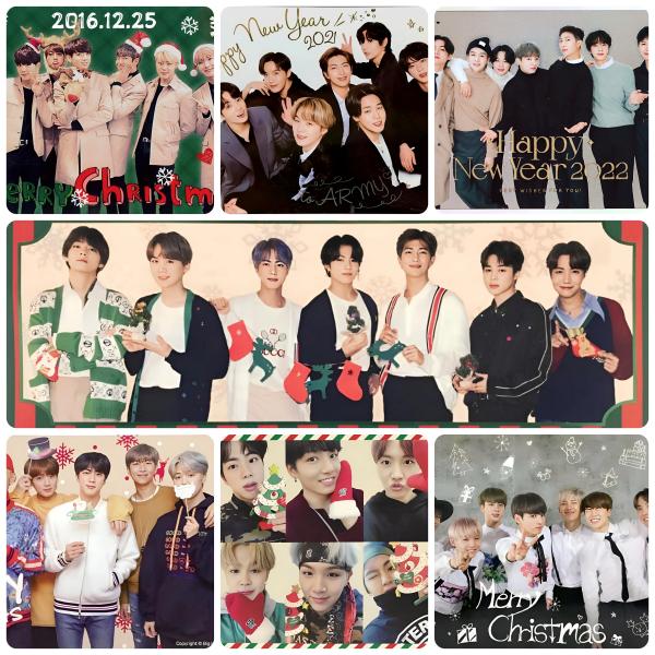 BTS Japan Fan Club Christmas Postcards
