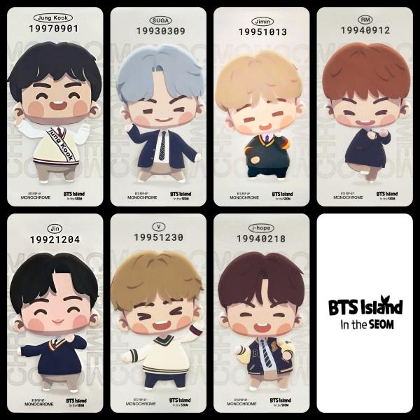 BTS - Monochrome In The Seom Photocards
