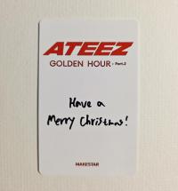 Ateez : Yunho - Golden Hour 2 - Makestar Winner Christmas Santa Photocards