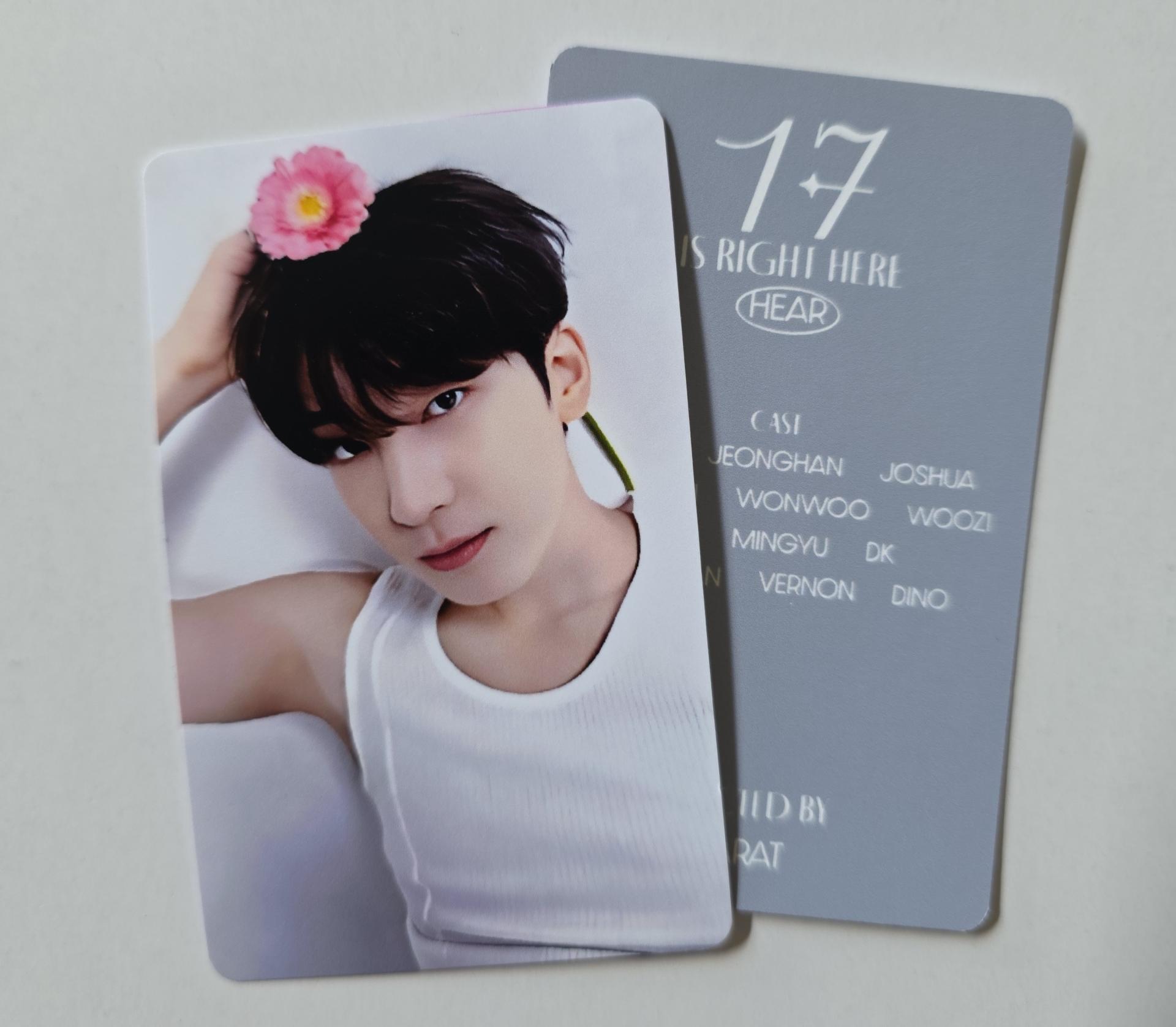 Seventeen : Wonwoo - 17 is Right Here Dear Ver Photocards 