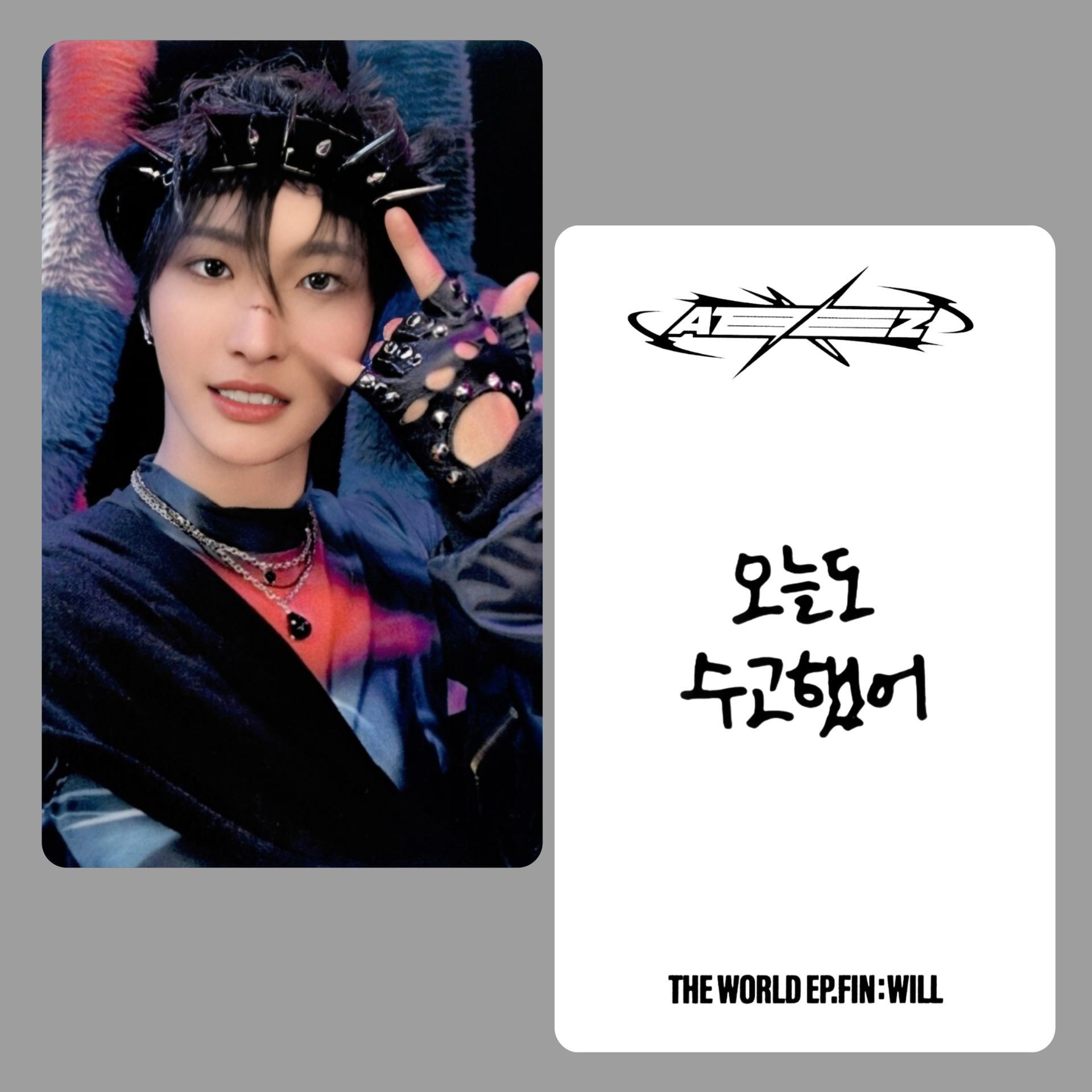 Ateez : The World Ep Fin: Will Soundwave POB Seonghwa Photocards 