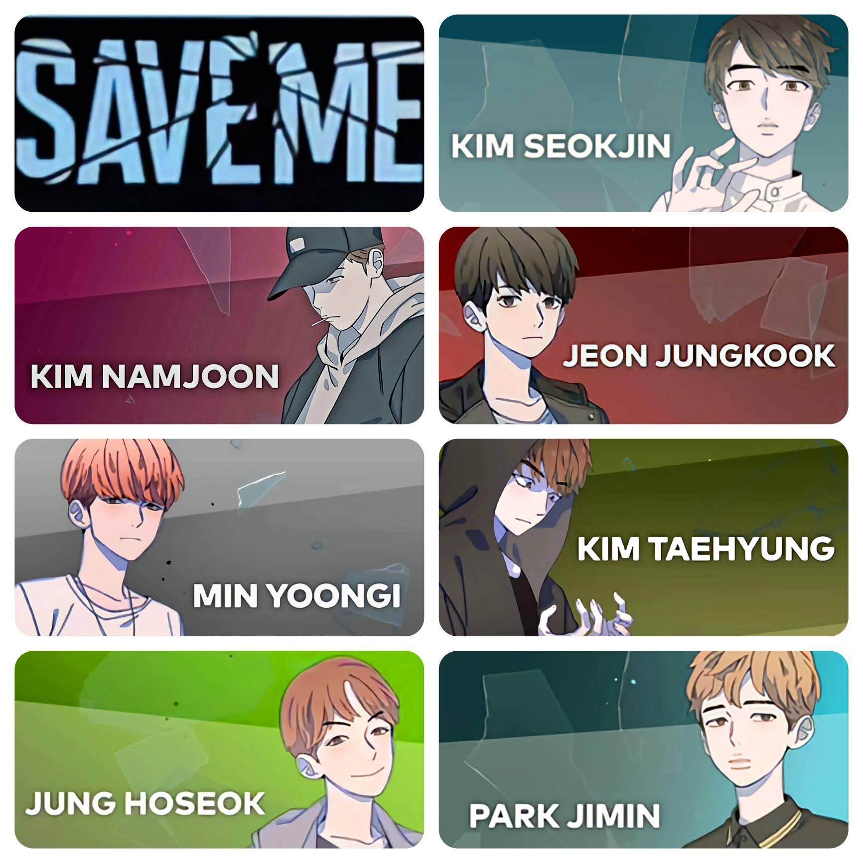 BTS - Save Me Web Toon Photocards