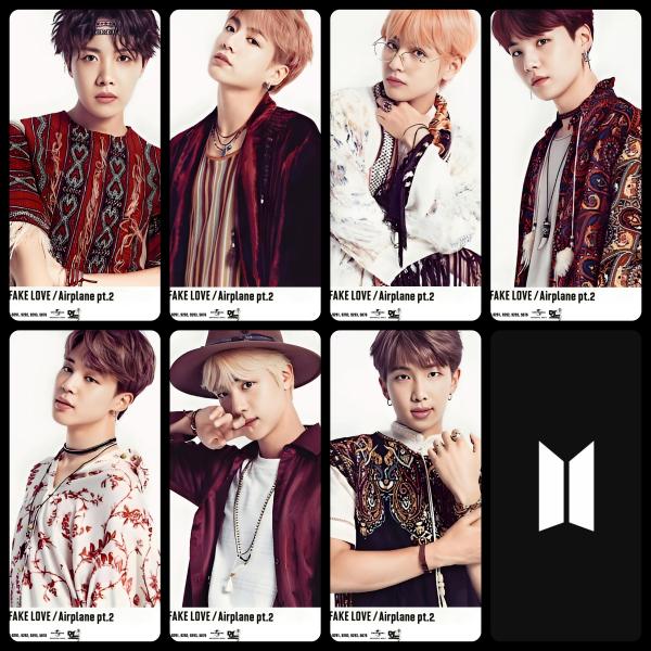 BTS - Fake Love Airplane Pt.2 Japan Postcards 2018